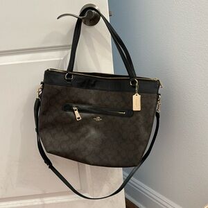 Like new brown and black coach bag